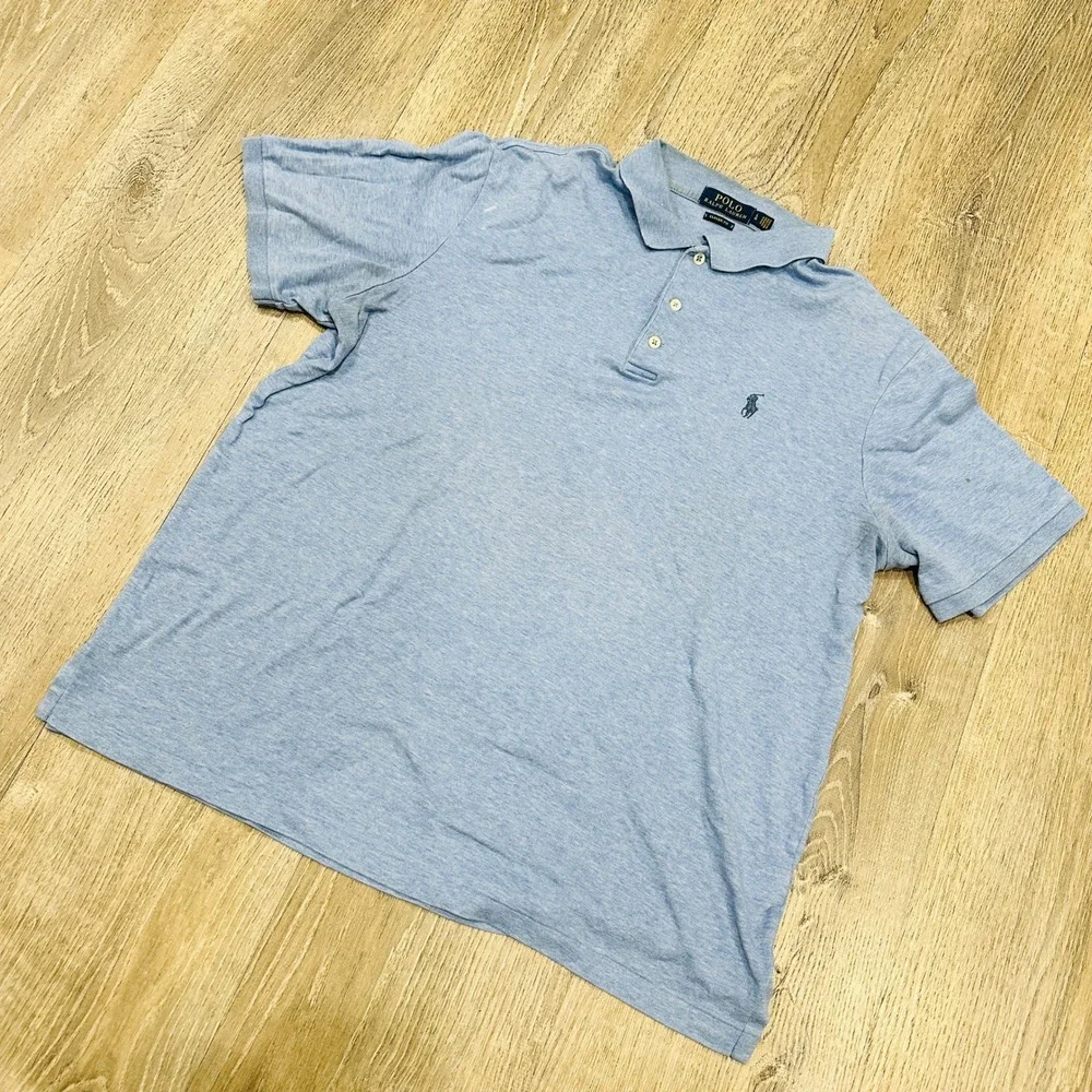 Polo Ralph Lauren Polo Mens Large Light Blue Classic Fit Short Sleeve Polo Shirt